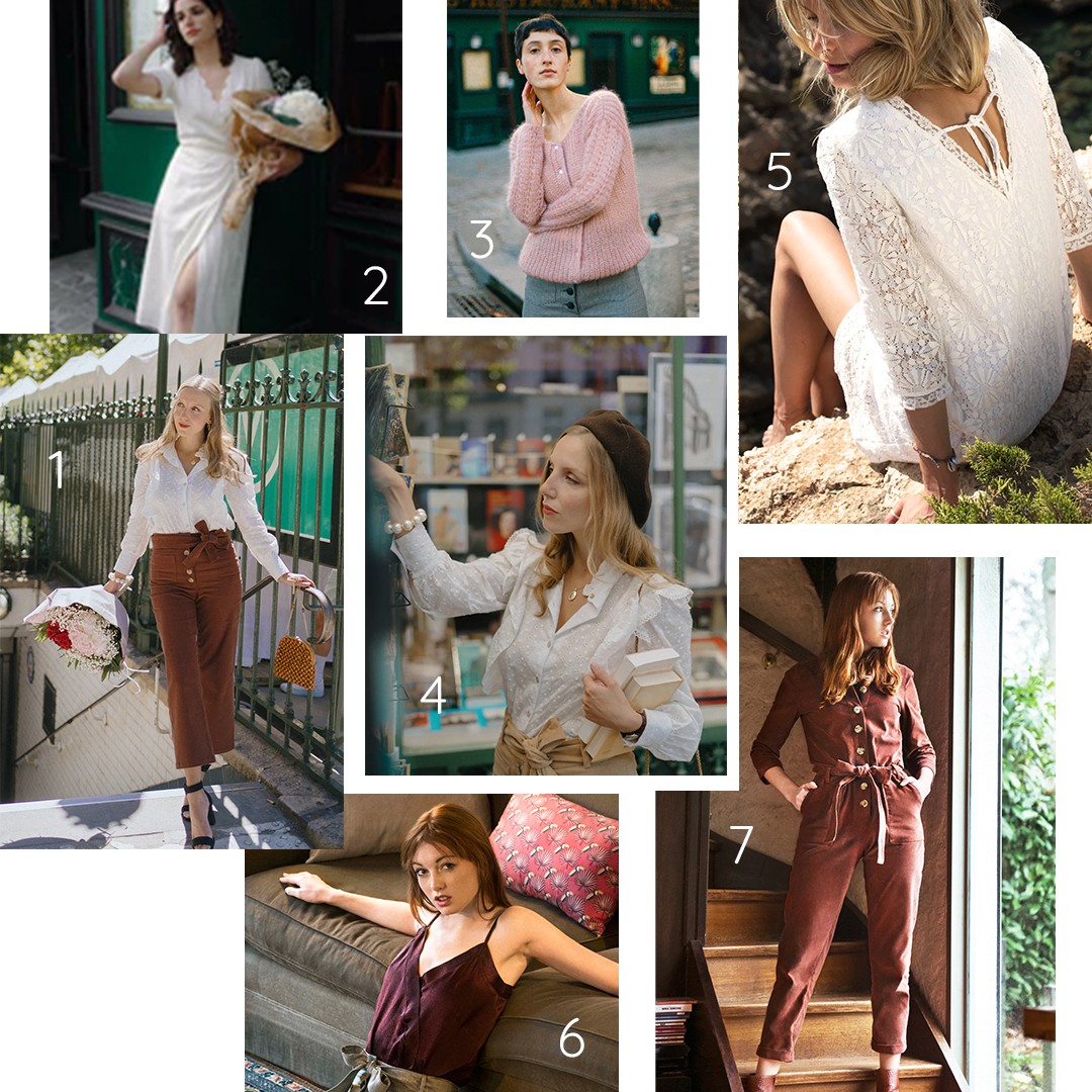 Cette image représente une sélection shopping avec des vêtements de la marque Svetlana K.